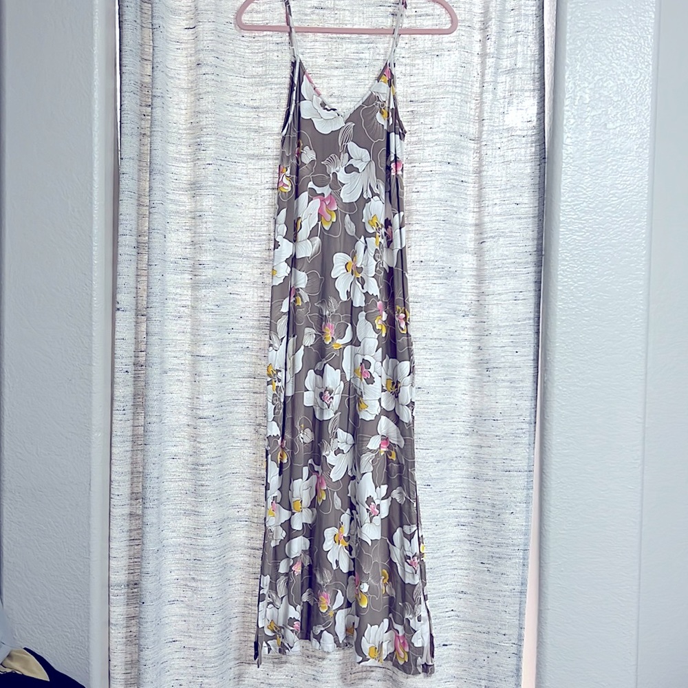 Ava sky/ fighting eel maxi dress with side slits